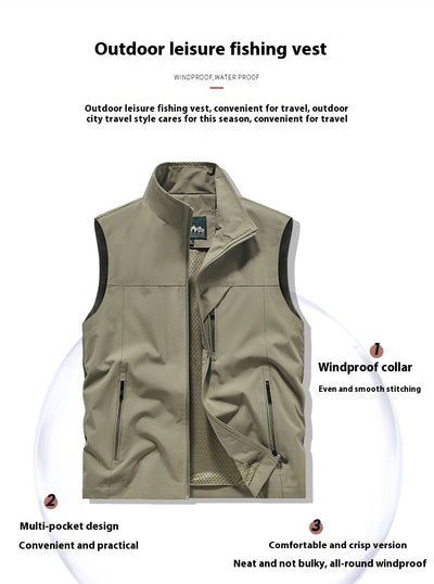 Chaleco de Fotografía y Pesca con Múltiples Bolsillos para Hombre - Image 33
