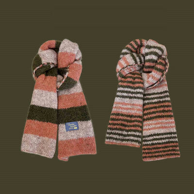 Bufanda Reversible de Rayas Dopamina para Mujer - Doble Cara y Contraste - Image 7