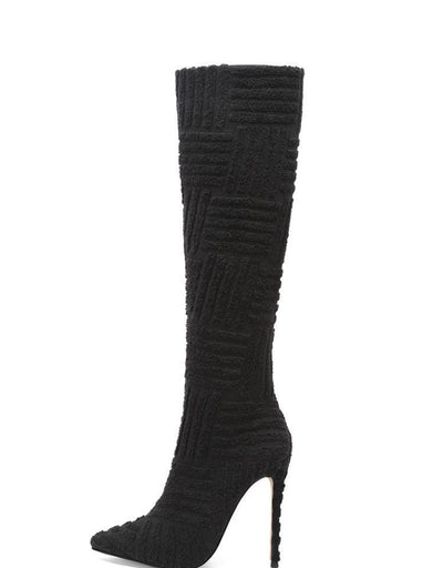 Botas Altas de Tacón Rose Red y Verde - Tubo Elegante - Image 16