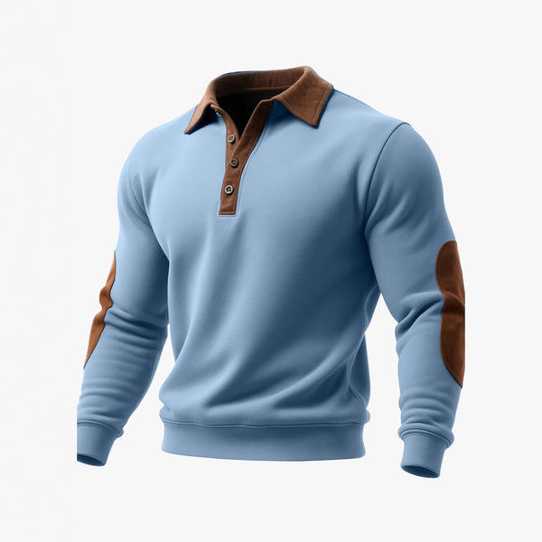 Sudadera Tipo Hoodie con Cierre de Medio Zip y Estampado 3D Étnico para Hombre