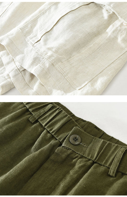 Overol Vintage Japonés de Lino Puro para Hombre - Image 7