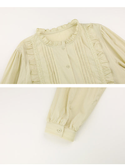 Blusa Elegante de Botones con Cuello Loto - Image 11