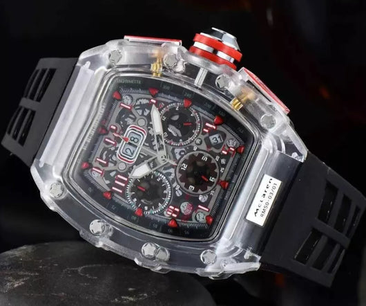 Reloj de Cuarzo con Seis Agujas y Esfera Transparente - Image 8