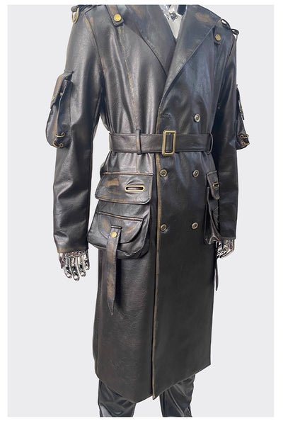 Chaqueta de Cuero para Motociclista Talla Grande - Image 9