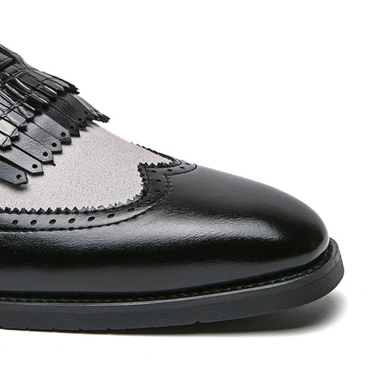 Zapatos Casuales Grandes Talla Extra con Punta Aguda y Flecos Modernos - Image 13