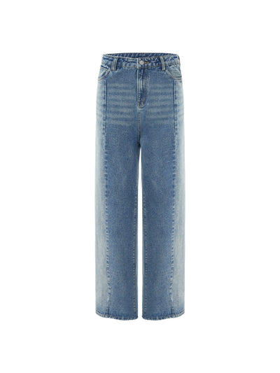 Jeans Azul Lavado Corte Holgado para Mujer - Image 9