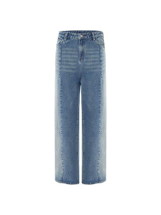 Jeans Azul Lavado Corte Holgado para Mujer - Image 9