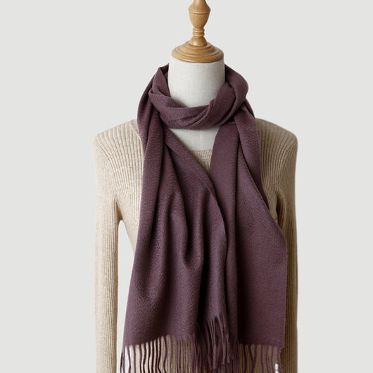 Bufanda de Cachemira Pura Colores Sólidos para Otoño e Invierno - Image 33