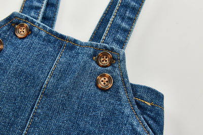 Pantalón Denim con Tirantes Ajustables para Bebés Niños y Niñas - Image 14