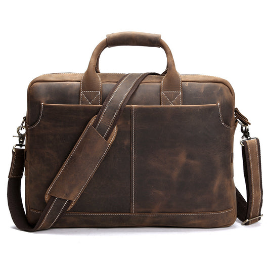 Bolso de Cuero Crazy Horse para Hombre - Estilo Vintage - Image 9