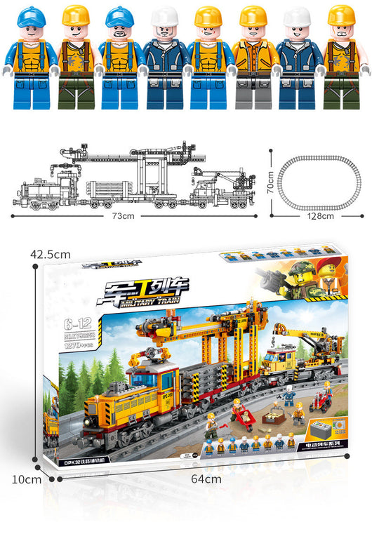 Tren Eléctrico Militar con Vías Armables para Niños - Image 6