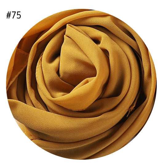 Pañuelo de Gasa Perlada en Colores Sólidos - Cobertura Elegante Monocromática - Image 78