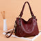 Bolso Bandolera de Cuero PU con Detalles de Costura y Borlas para Mujer