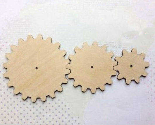 Reloj Despertador Educativo de Madera Pintado a Mano con Engranajes - Image 30