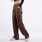 Pantalones Vaqueros Rectos Sueltos Multi-bolsillos Color Sólido