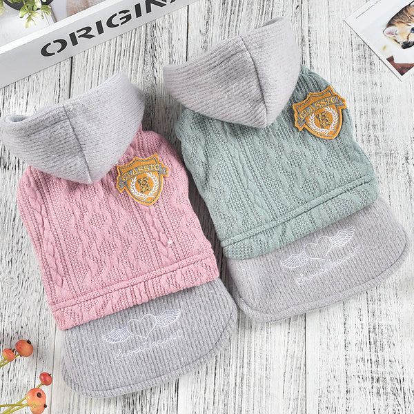 Vestido Teddy Floral Invierno para Perros Pequeños