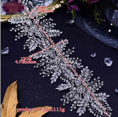 Tiara Nupcial de Lujo Hecha a Mano con Cristales Brillantes - Image 13