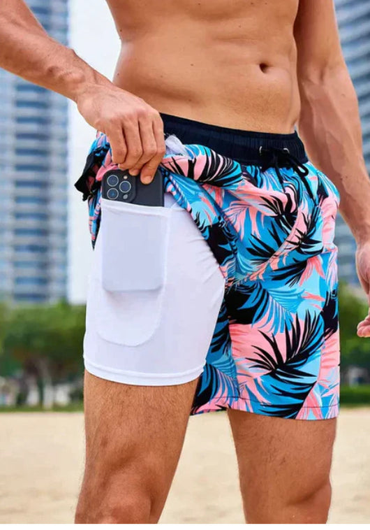 Bermudas de Playa para Hombre con Estampado 3D Digital Doble Capa - Image 11