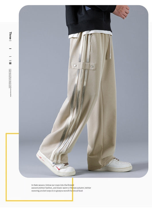 Pantalones Joggers Deportivos de Tres Franjas - Estilo Urbano Primavera - Image 12