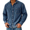 Camisa Vaquera Manga Larga Lavada para Hombre