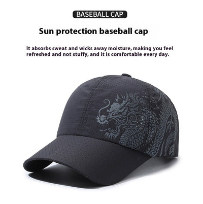 Gorra de Béisbol Hombre Estilo Chino Dragón Impreso Poliéster - Image 22