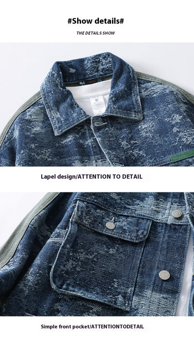 Chaqueta Camisa Denim Retro Americana Estilo Clásico - Image 9