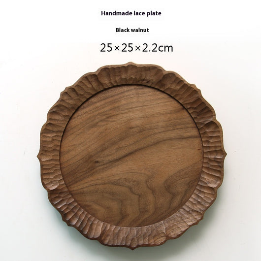 Bandeja de Té Japonesa Artesanal en Madera con Encaje Tallado a Mano - Image 11