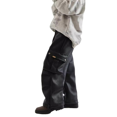 Pantalones de Trabajo en Cuero con Forro Polar para Niño - Image 4