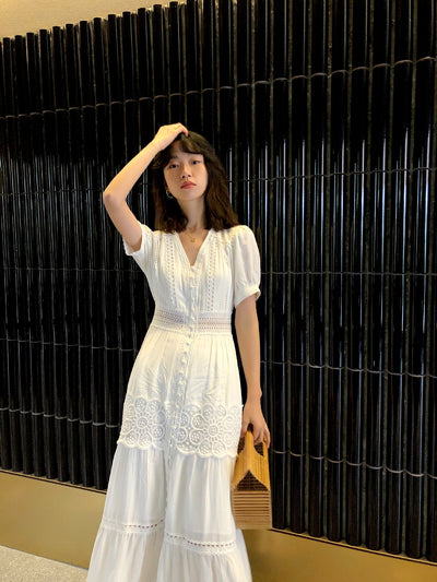 Vestido Retro Cuello V para Mujer - Estilo Clásico y Elegante - Image 7
