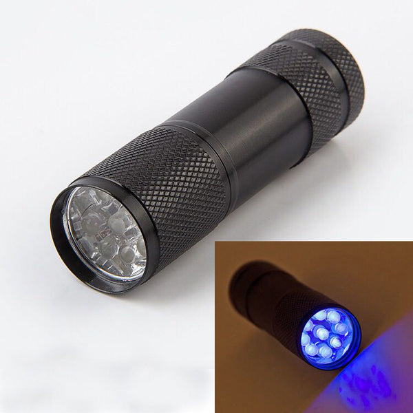 Linterna LED Ultravioleta Portátil de Detección de Luz Morada