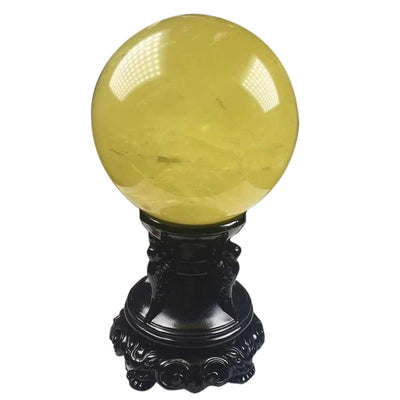 Esfera de Topacio Natural del Mar de China Oriental con Base - Ornamento Decorativo - Image 2
