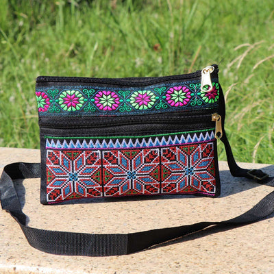 Bolsa Bandolera Doble Compartimento con Bordado Artesanal - Image 6