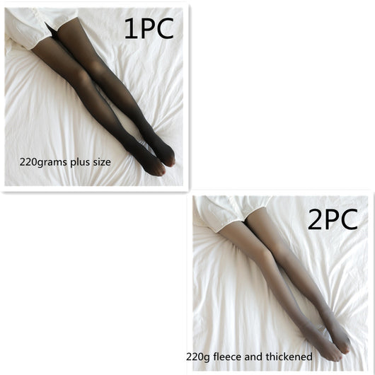 Leggins Térmicos Translúcidos Talla Grande con Forro Polar - Pantimedias Invierno - Image 10