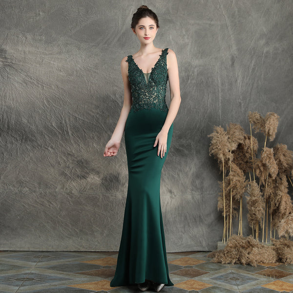 Vestido de Novia Largo con Apliques y Pedrería