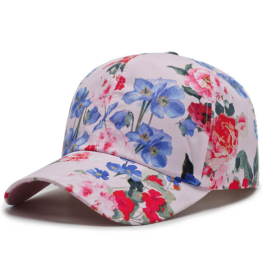 Gorra de Béisbol de Algodón con Flores Pequeñas - Protección Solar Versátil - Image 13