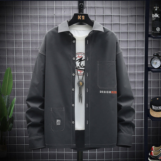 Camisa de Manga Larga Casual Coreana para Hombre - Image 18