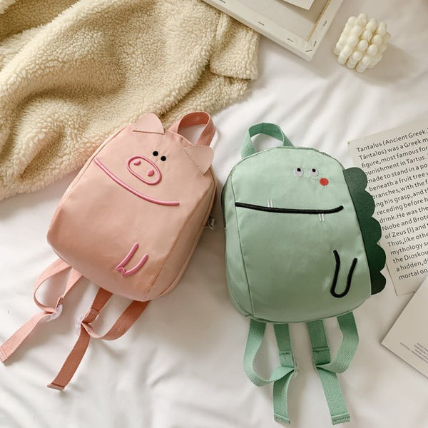 Mochila Escolar Infantil con Diseño Cartoon - Tela Resistente y Cómoda