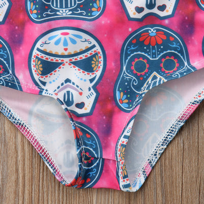 Bikini Infantil con Estampado de Calavera Cartoon - Image 11