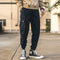 Macacão Masculino Estilo Americano Retrô Casual Folgado Curto com Bolsos Múltiplos