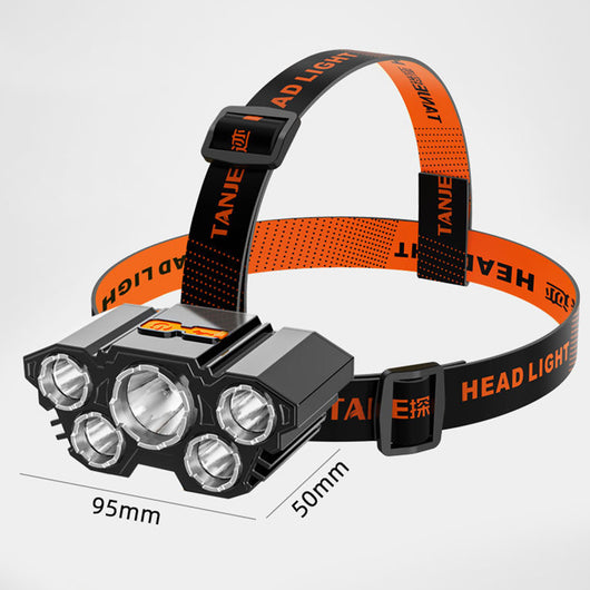 Lámpara Frontal LED Recargable Ultra Potente con 5 Luces - Image 8