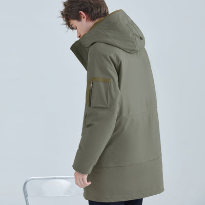 Chaqueta Acolchada de Plumón de Pato para Hombre - Calidez y Confort - Image 5