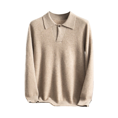 Suéter Tejido Suelto con Solapa para Hombre - Estilo Casual Moderno - Image 5