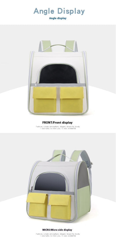 Mochila Transparente para Gatos de Gran Capacidad con Lona - Image 22