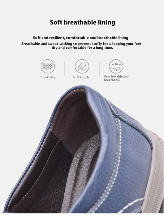 Zapatos Casuales de Cuero Impermeables y Ligeros para Hombre - Image 17