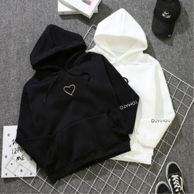 Sudadera con Capucha Love Bordado - Pullover Polar de Moda - Image 12