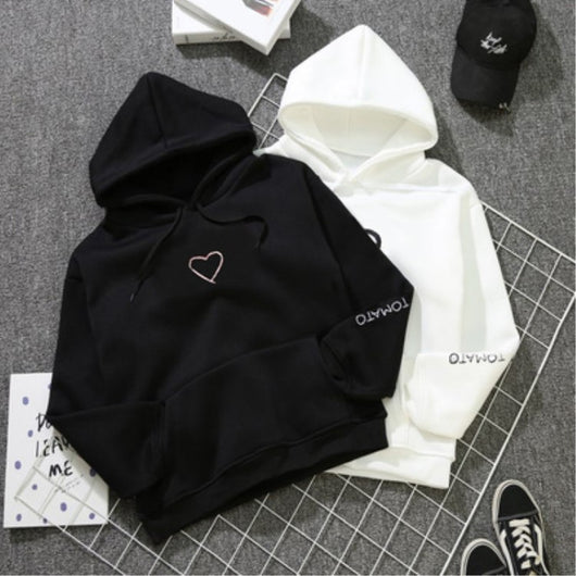 Sudadera con Capucha Love Bordado - Pullover Polar de Moda - Image 12