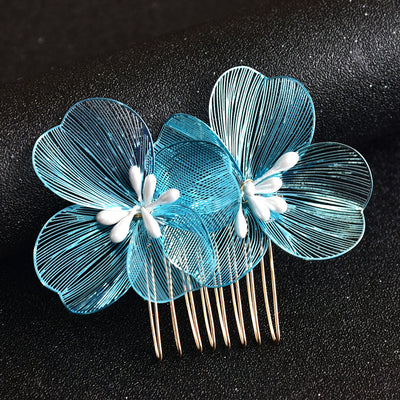 Peineta Nupcial de Flores Doradas - Accesorio de Ensueño para Novia - Image 10