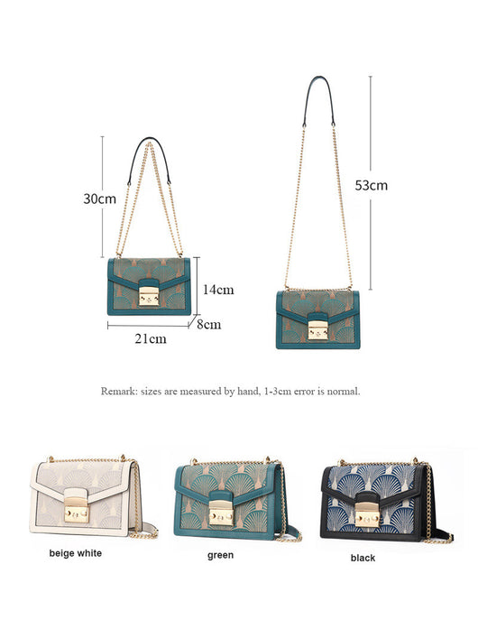 Bolso de Mensajero Artesanal Cuero con Bordado Chino Tradicional - Image 12