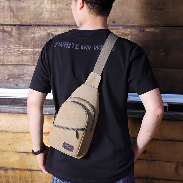 Bolsa Mensajera Casual de Lona para Hombre