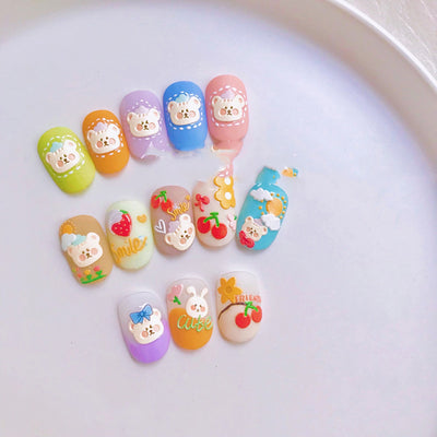 Stickers de Uñas 5D con Relieve Adhesivo - Diseño Simple y Adorable - Image 15